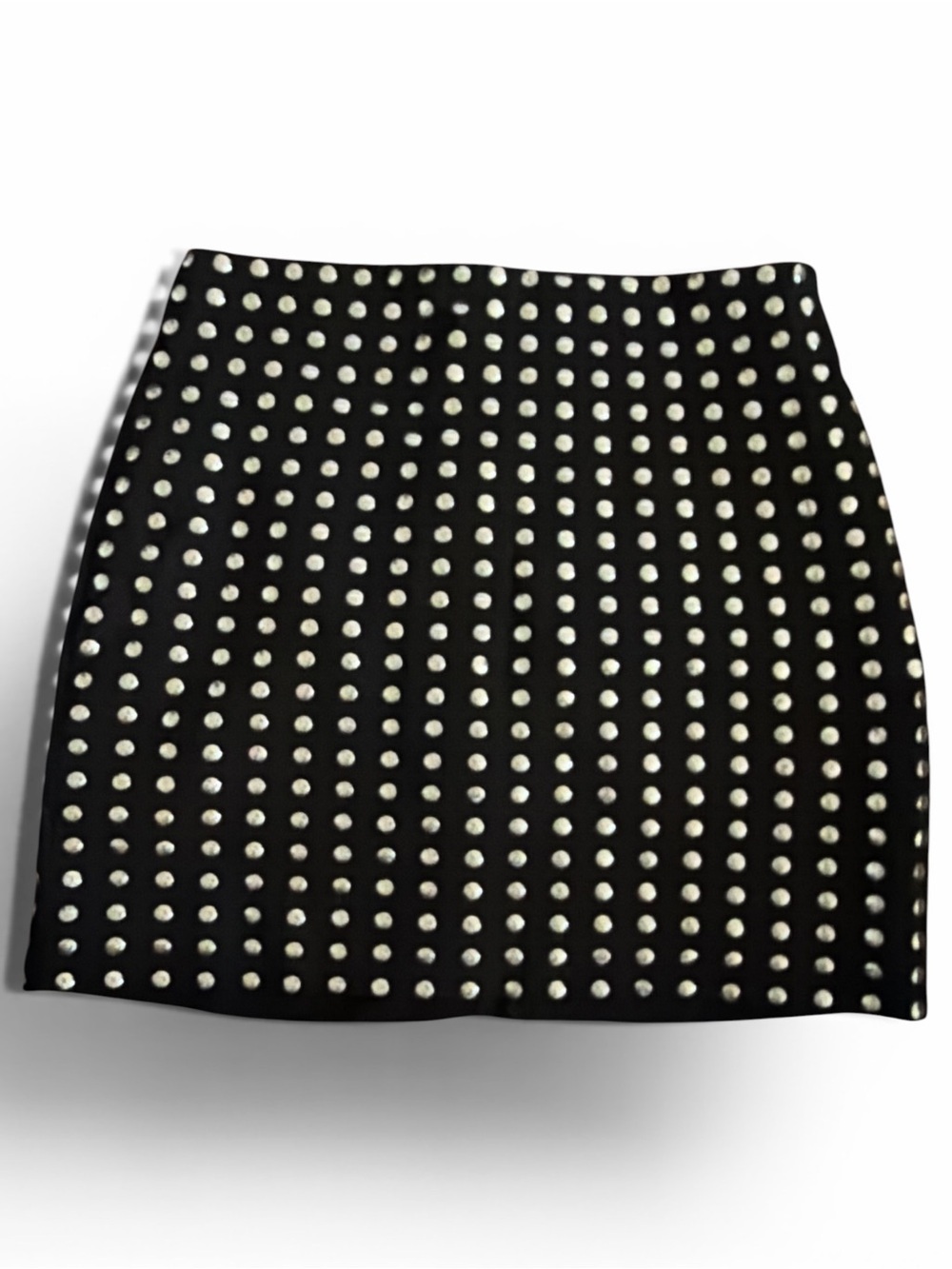 H&M Black Studded Mini Skirt - Classic Edgy Style Size 4 Party Going Out
